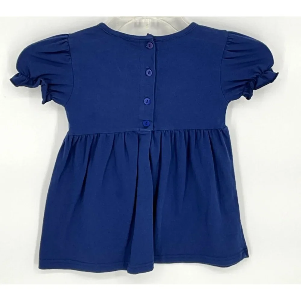 Smock Monkey Girls Blue Lion Face Dress Size 3 Auburn‎